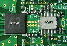 Figure 10. Actual board layout containing a matching circuit and TX solution